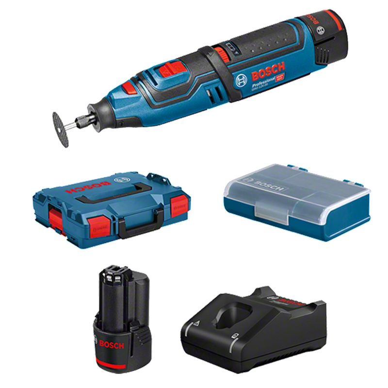 Minifreza cu acumulator GRO 12V-35, 2x2.0Ah L-BOXX