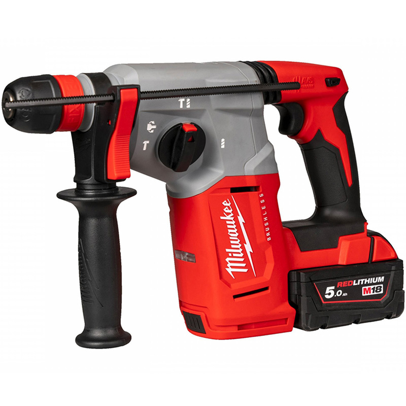 Ciocan rotopercutor Milwaukee M18BLH-502X, SDS-Plus 2.3J, 18V, 2 x 5Ah Li-Ion, cutie plastic