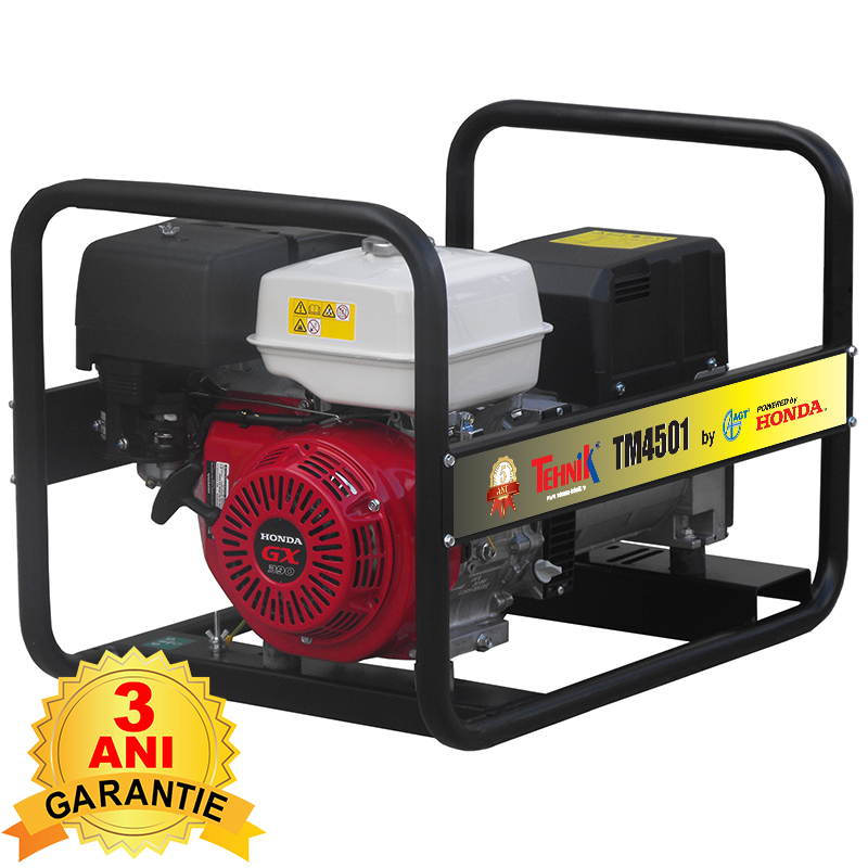 Generator de curent monofazat, 4.2 kW, motor Honda, tip TM 4501