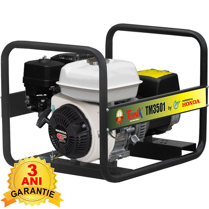 Generator de curent monofazat, 3 kW, motor Honda, tip TM 3501