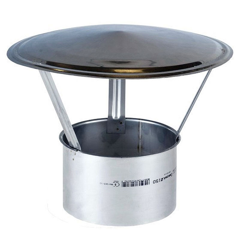 Pălărie coș fum MASTER -  Ø200 mm, INOX