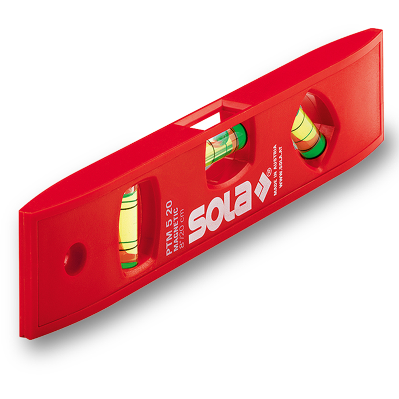 Nivela SOLA TORPEDO PTM 5 20, magnetica, 3 bule, 20 cm