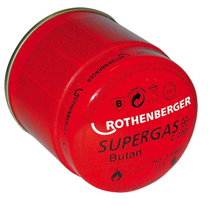 Butelie gaz C200, 330 ml, cu valva tip membrana, Rothenberger