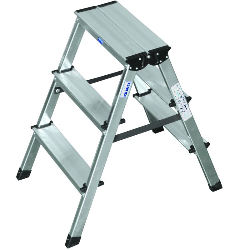 Scară Krause Monto Dopplo dublă 2x3 trepte – stabilitate profesională pentru lucrări sigure