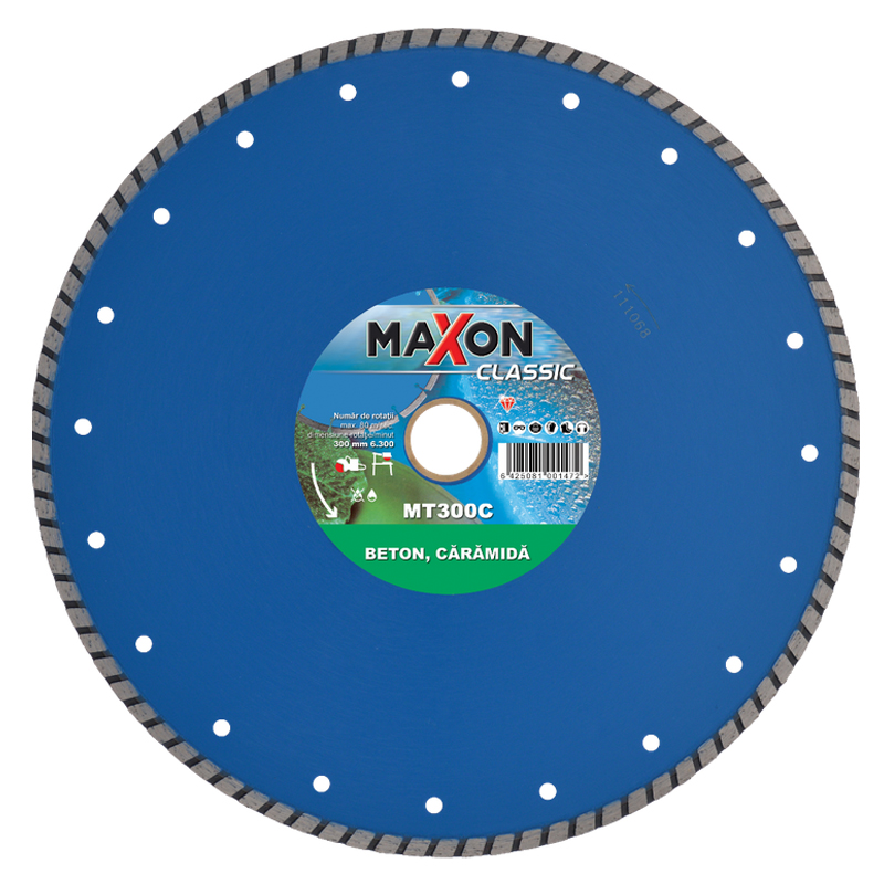 Disc diamantat continuu Maxon Turbo pentru beton, caramida, 300x22.2 mm