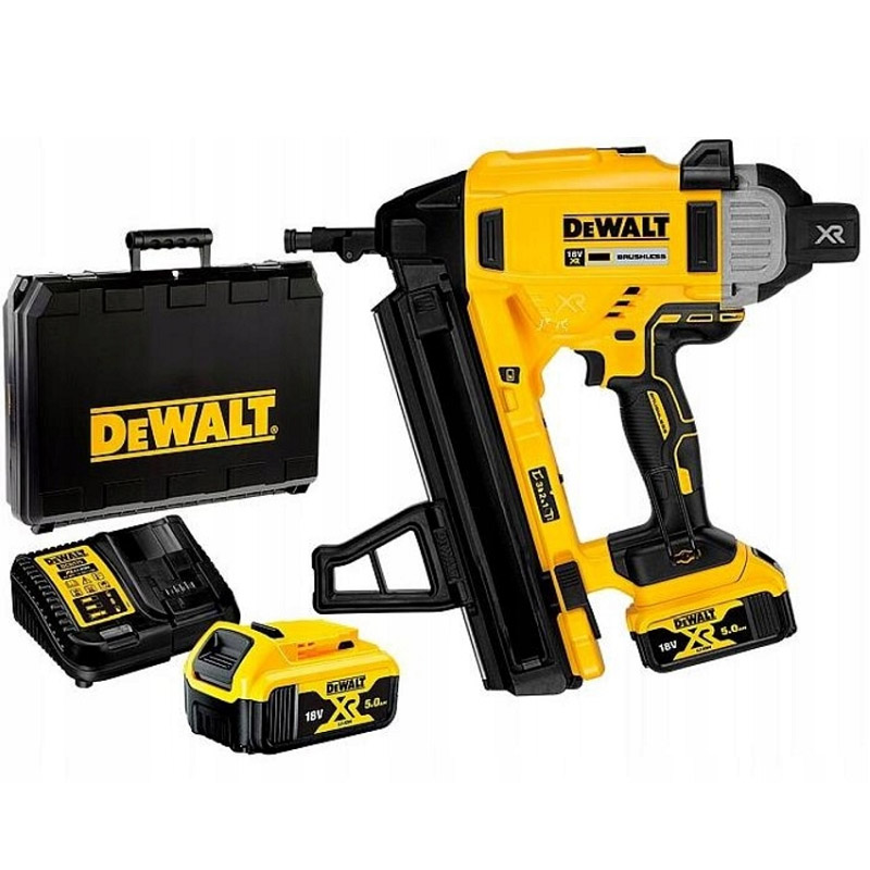 Pistol pentru batut cuie in beton 18V, 2 x 5.0Ah XR Li-Ion, DeWalt DCN890P2-QW