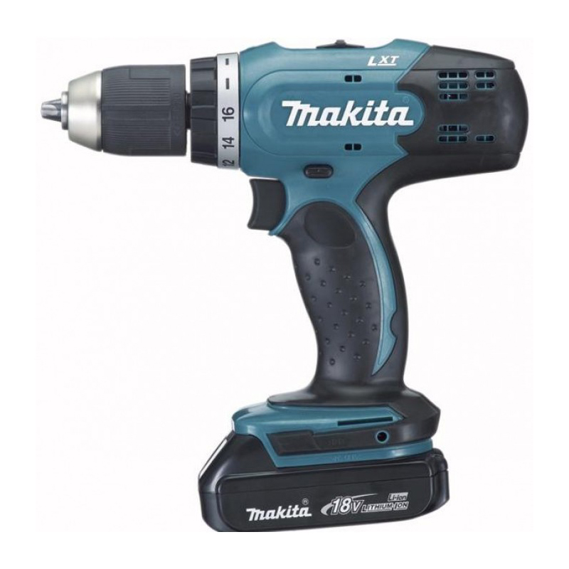 Masina de gaurit insurubat cu 2 acumulatori 18V 1.3Ah, Makita DDF453SHE