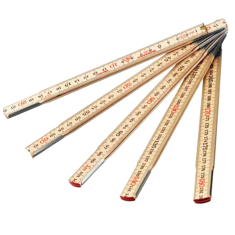 Metru pliabil din lemn mesteacan, 2 m, SOLA tip H 2/10