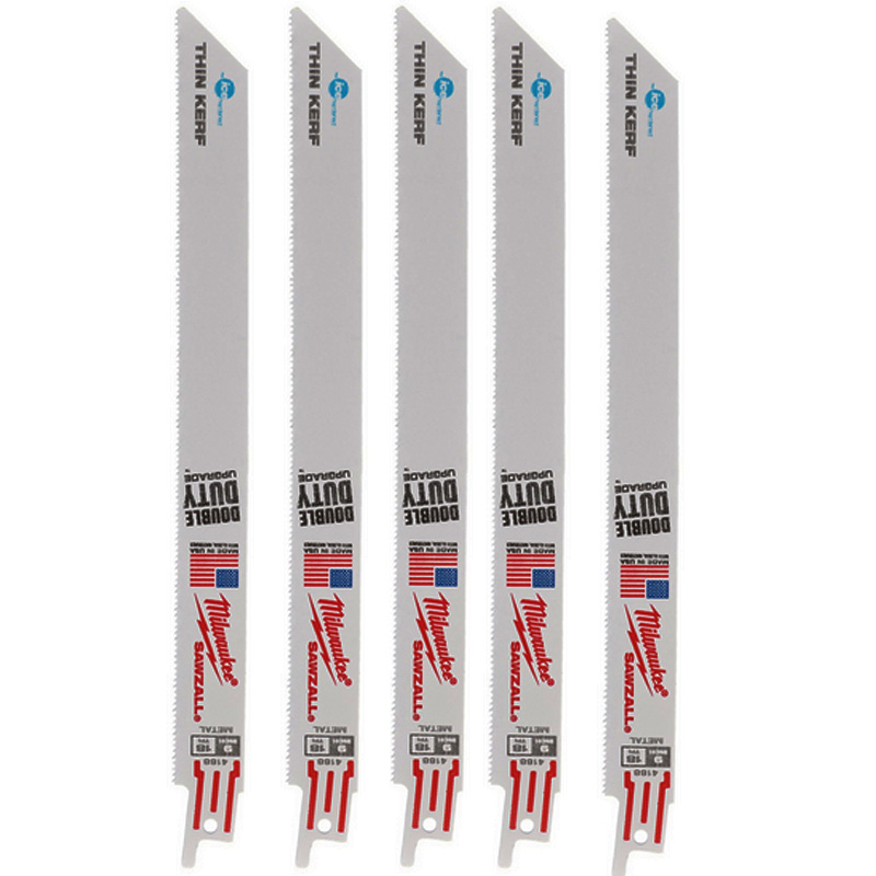 Set 5 panze THIN KERF pentru lucrari in metal, pentru fierastraie sabie, bimetal, SIH 230/1.4 mm-18 TPI