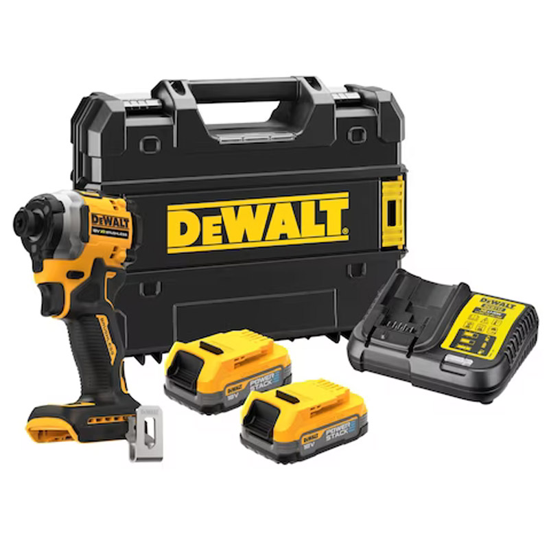 Masina de gaurit/insurubat cu impact, 18V, 2 x 1.7 Ah Powerstack Compact, 205 Nm, tip DCF850E2T-QW