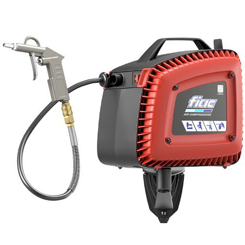 Compresor de perete cu derulator de furtun 7m si pistol de suflat, FIAC WALLAIR-COMPACT