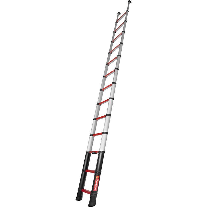 Scara telescopica pentru pompieri si salvare, Telesteps, Rescue Line, rosie, 4.1m, EN1147, 13 trepte, sarcina maxima 500kg