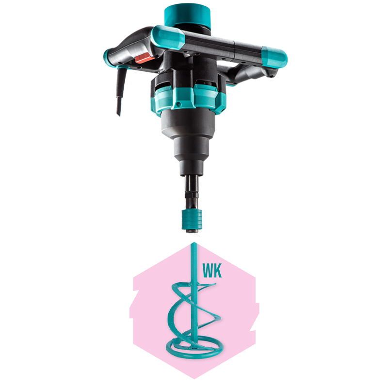 Amestecator Collomix MIX-BRO M130, 1 viteza, 1300W, cu o paleta pentru materiale grele/compacte WK120HF