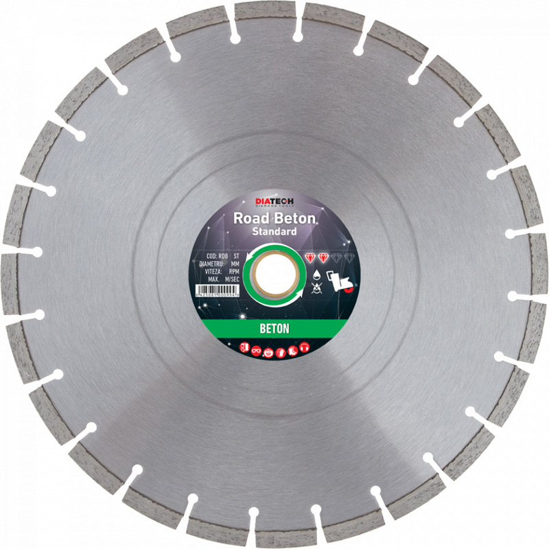 Disc diamantat Diatech RDB500S Road Beton Standard - 500x25.4/30x10 mm, B