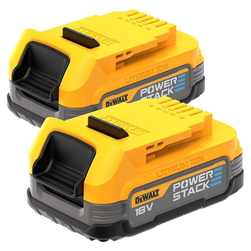 Set 2 acumulatori DEWALT PowerStack, 18V, 1.7Ah