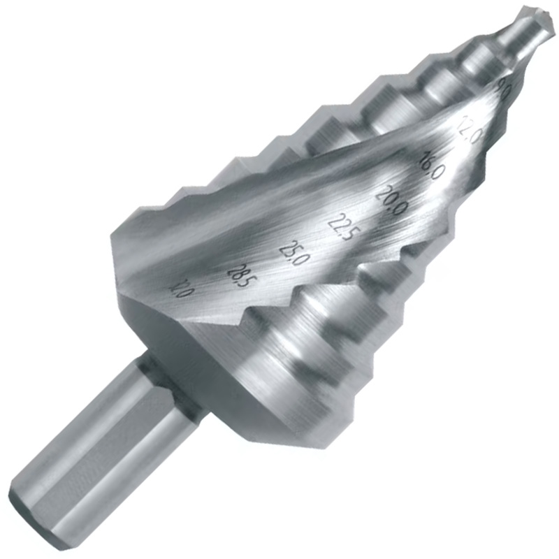 Burghiu conic in trepte HSS 6 - 32 mm RUKO, pentru metal si plastic