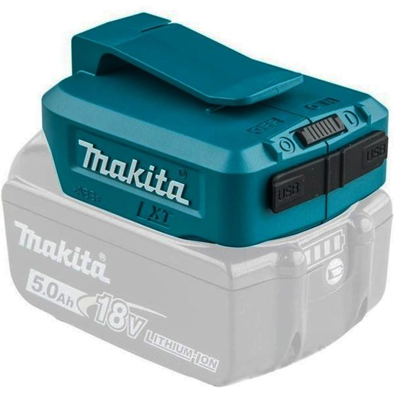 Adaptor pentru incarcarea accesoriilor cu acumulatori Li-Ion, 14.4 - 18 V, prin USB, 2 porturi, Makita tip DEBADP05
