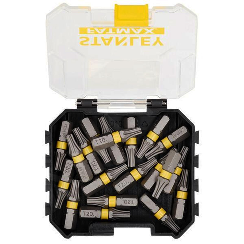 Set 20 varfuri (biti) de impact, T20 x 25 mm, STANLEY® 1/4