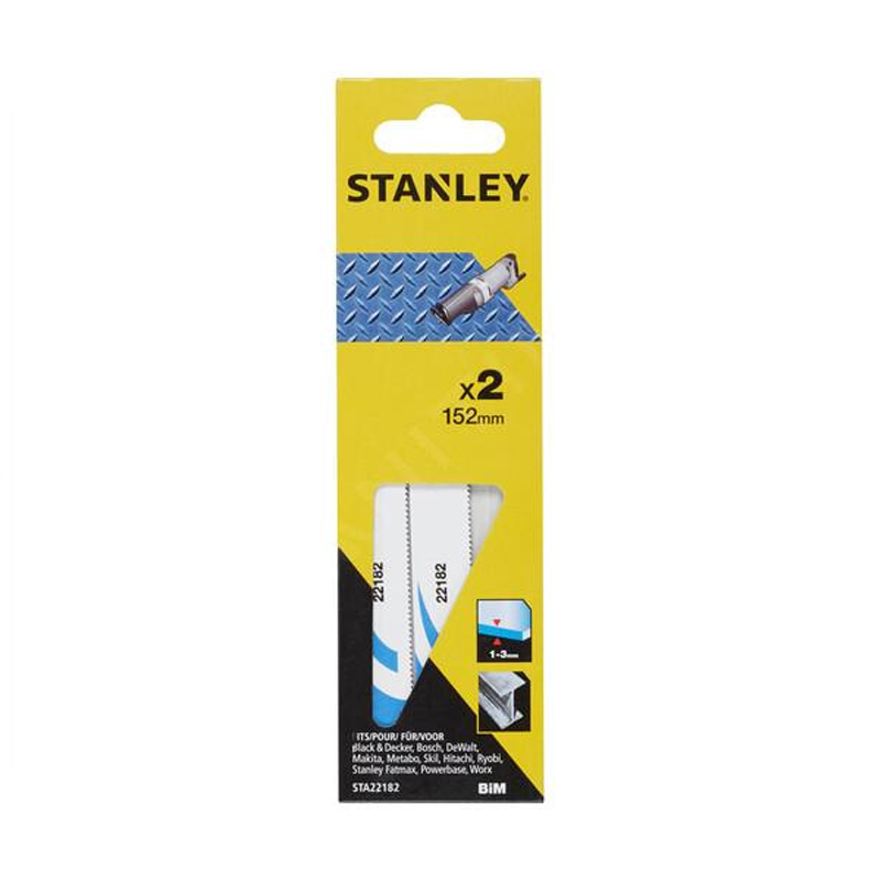 Set 2 panze (lame) bimetal pentru metal, 152 mm, Stanley tip STA22182-XJ