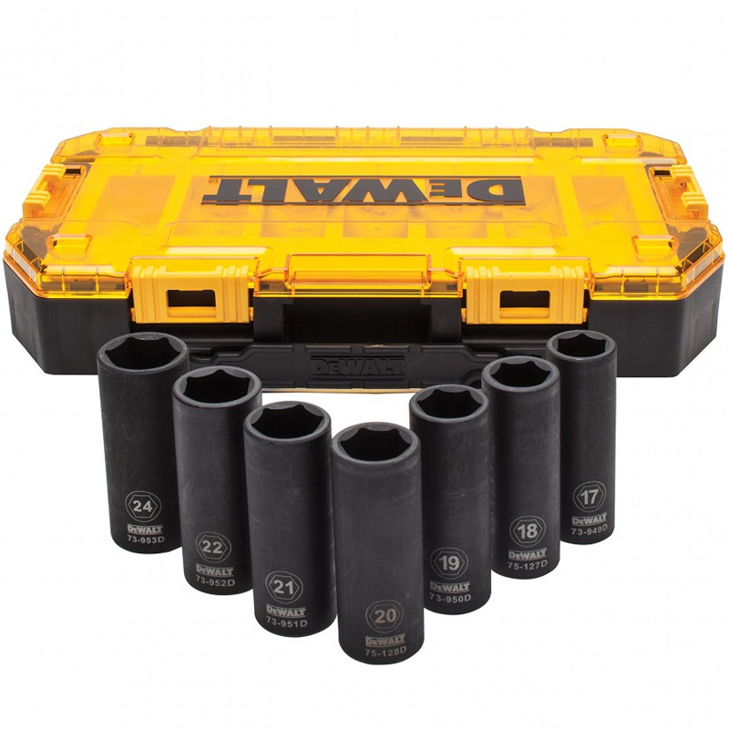 Set 7 chei tubulare de impact lungi, 17-24mm, 1/2