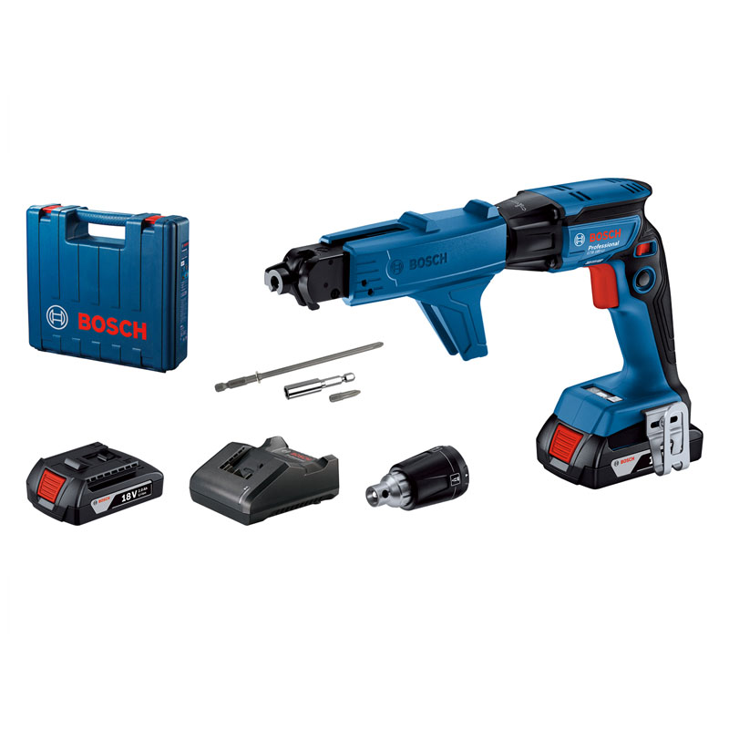 Masina de insurubat gips-carton BOSCH cu acumulatori 18V 2x 2.0Ah, PRO GTB 185-LI