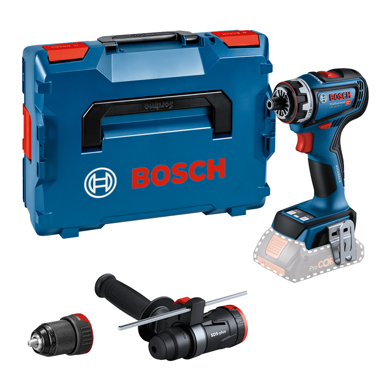 Masina de gaurit/insurubat 18V, SOLO, adaptor ciocan GFA 18-H, mandrina  GFA 18-M, tip GSR 18V-90 FC Professional