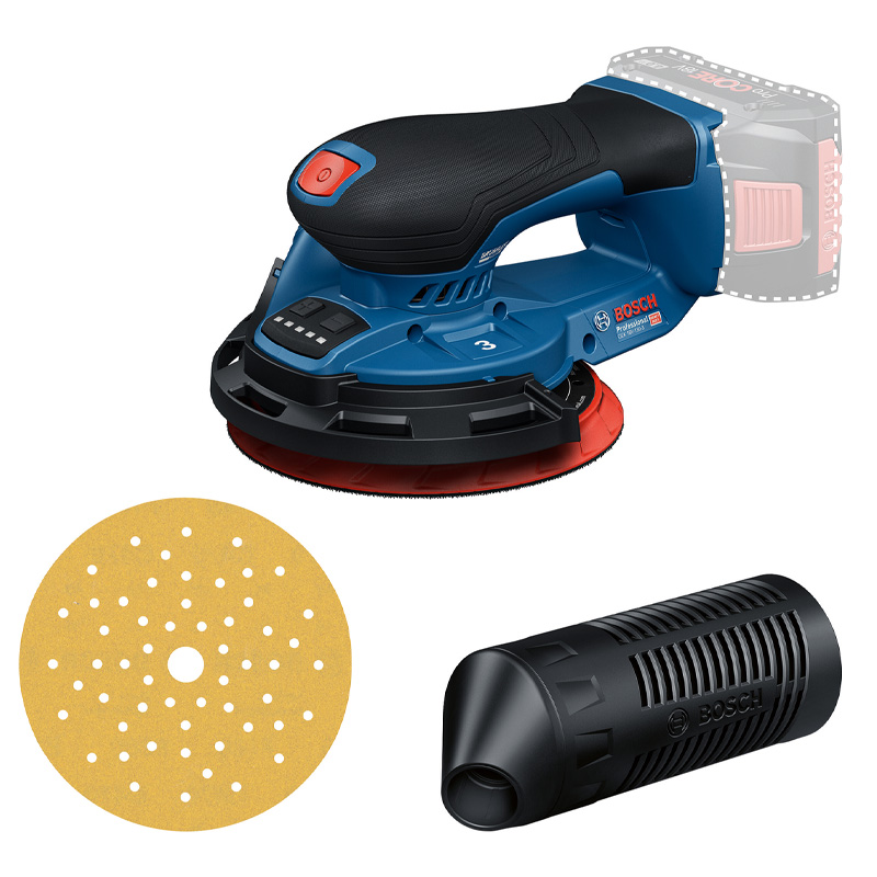 Slefuitor Bosch, cu excentric si acumulatori 18V Li-Ion, 150 mm, SOLO, tip GEX 18V-150-3