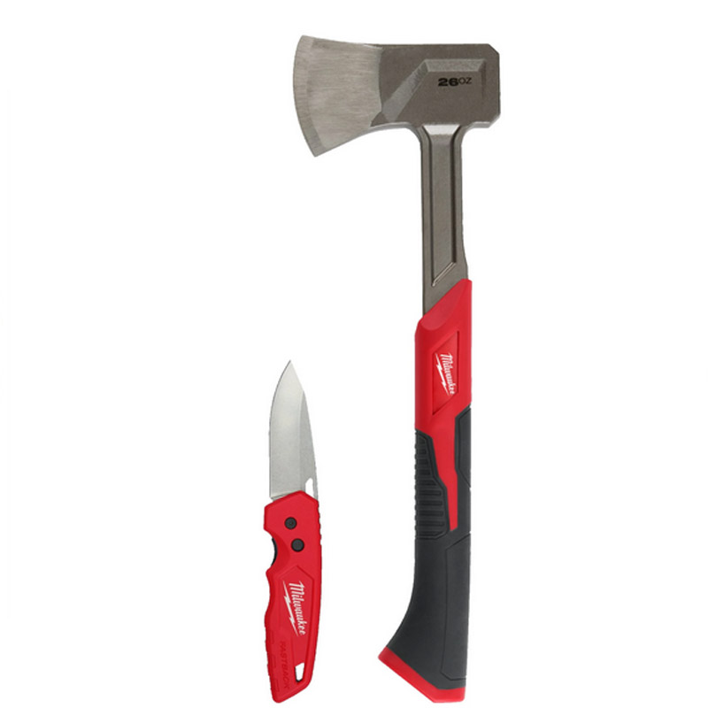 Set camping, topor si cutit pliabil utilitar, Milwauke