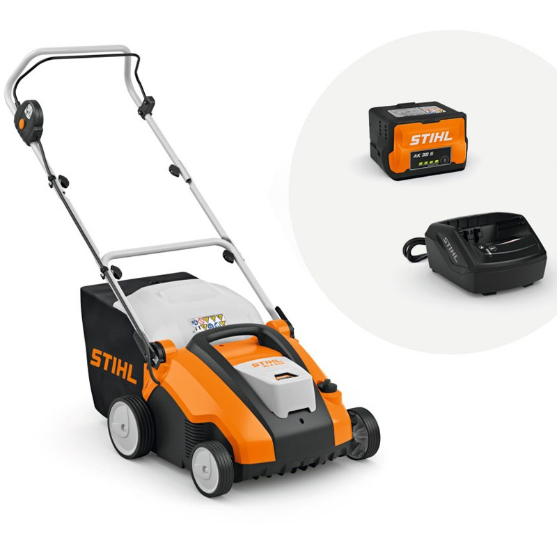 Scarificator de gazon cu acumulatori 36V Li-Ion sistem AK 5.0 Ah, 34 cm, 900 W, Stihl tip RLA 240.0 SET