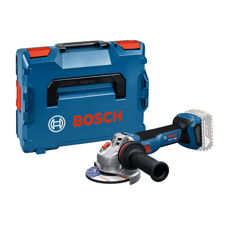 Polizor unghiular Bosch, 125 mm, cu acumulatori 18V Li-Ion, putere echivalenta 1100 W, SOLO, tip GWS 18V-11 S