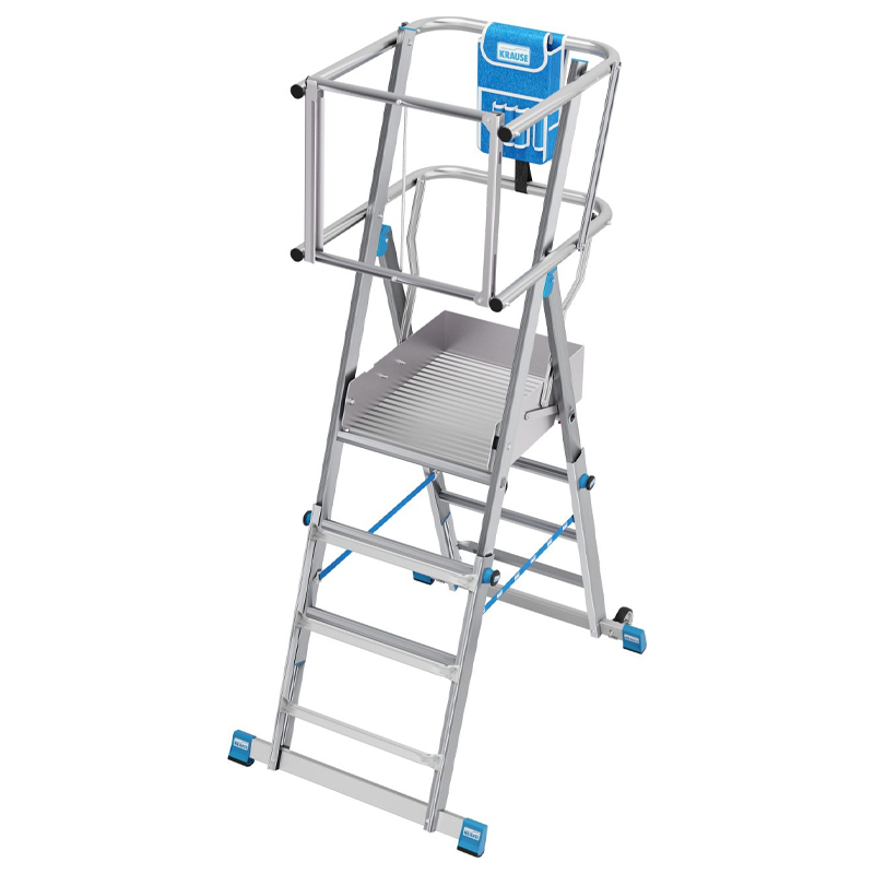 Scara STABILO SkyMatic mobila telescopica, dubla cu trepte pe o parte, 3-5 trepte