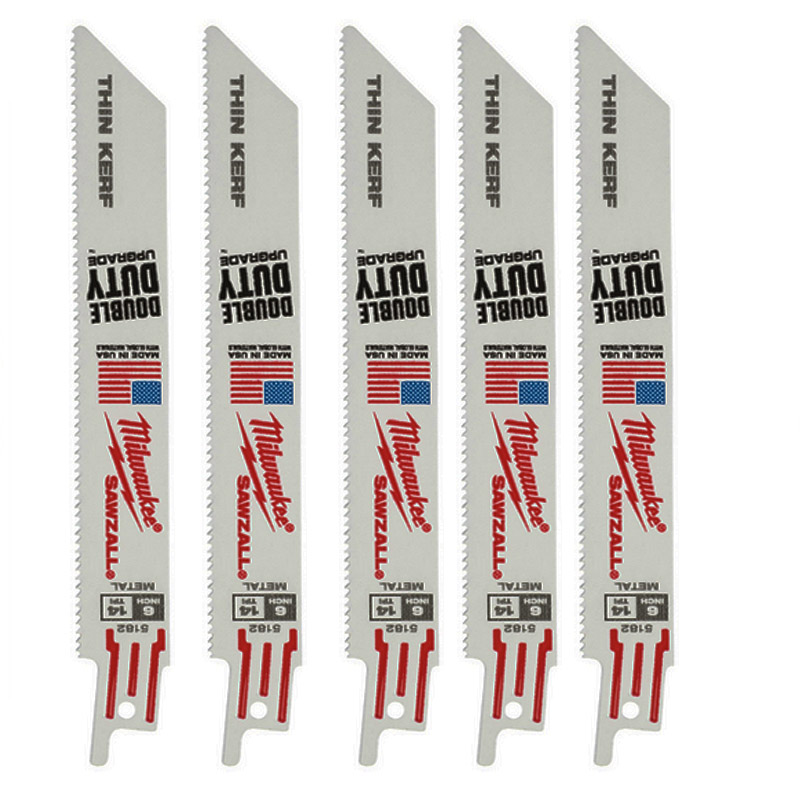 Set 5 panze THIN KERF pentru metal, 150/0.9 mm, 14 TPI