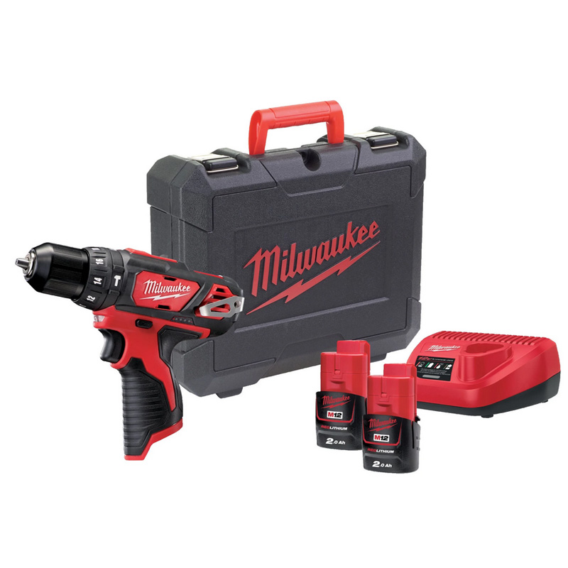 Masina de gaurit/insurubat cu percutie si acumulatori 12V Li-Ion, 2x 2.0Ah, 38 Nm, tip M12BPDMC-202C