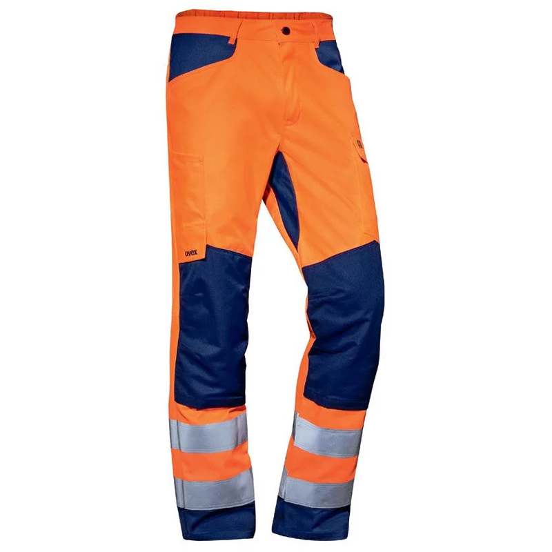Pantaloni reflectorizanti portocaliu de lucru Uvex suXXeed Construction, marimea 44