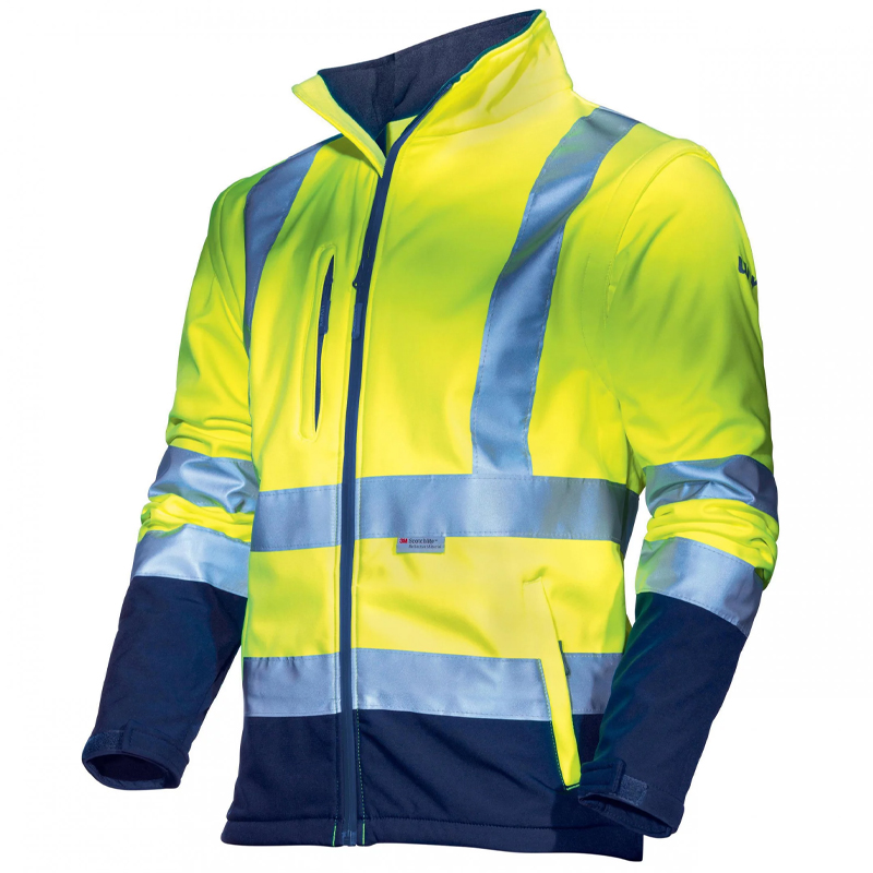 Jacheta reflectorizanta galbena Softschell Uvex Protection Flash, marime 4XL