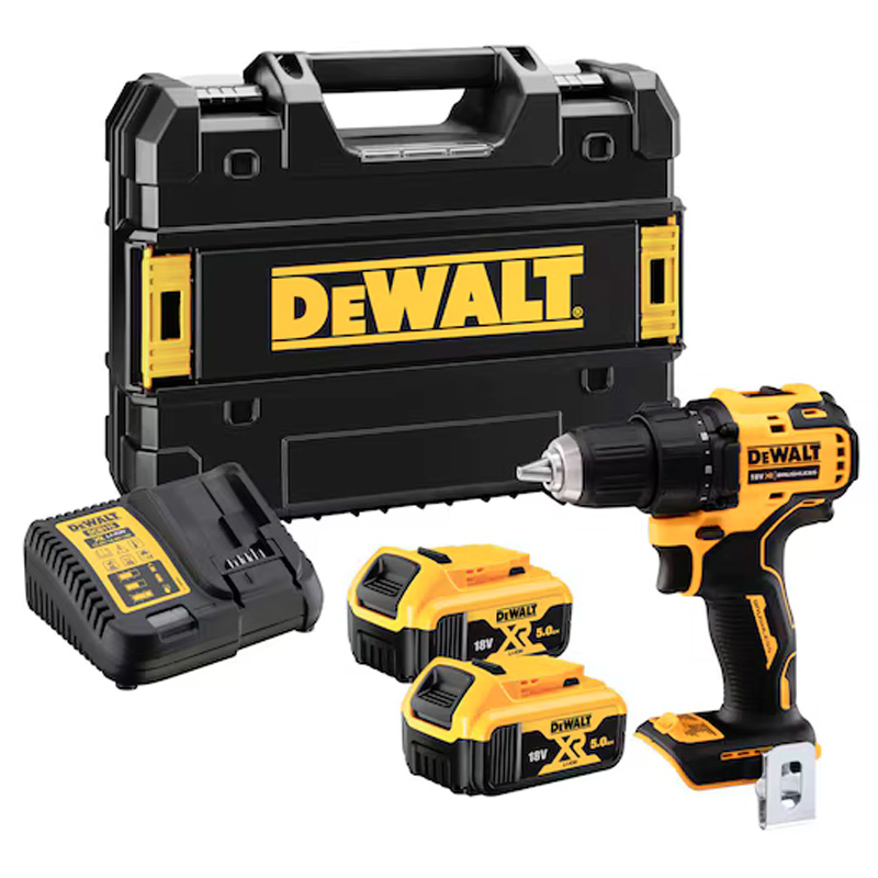 Masina de gaurit/insurubat cu acumulatori Li-Ion XR 18V, 2x 5.0Ah, DeWalt tip DCD708P2T-QW