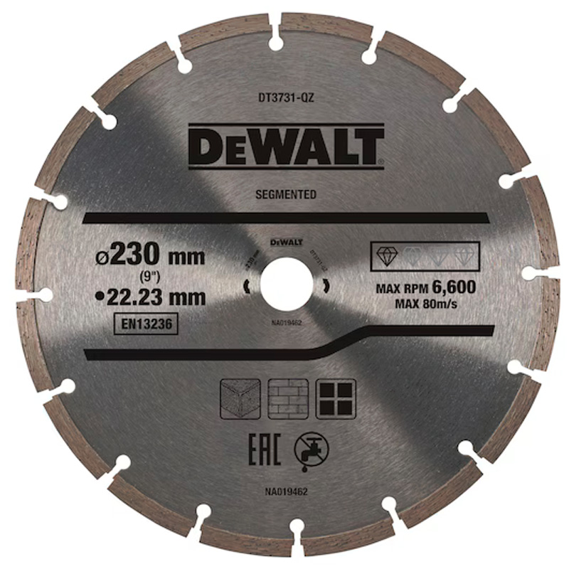 Disc diamantat Eco1 Universal, pentru materiale de santier, 230x22.2x2.4 mm, tip DT3731-QZ