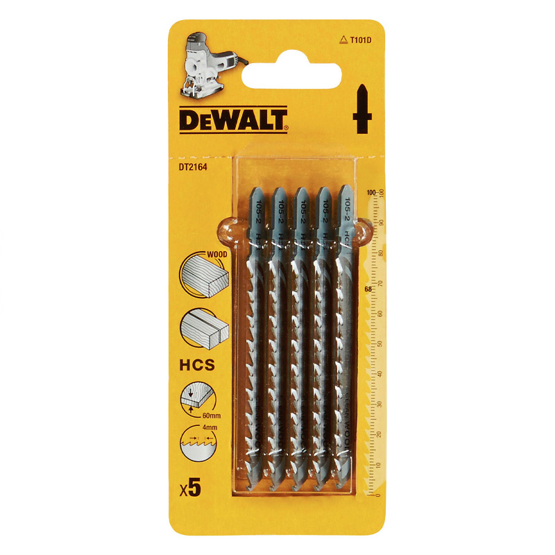 Panze DeWalt pentru fierastraie verticale / pendulare, T101D, 100mm, set 5 bucati, tip DT2164-QZ