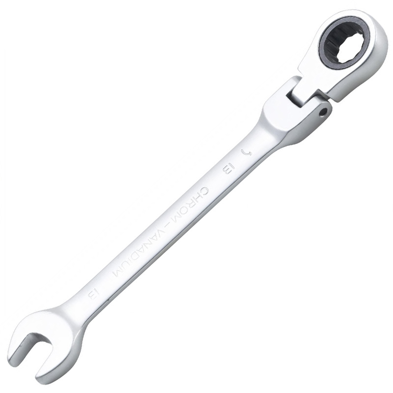 Cheie combinata cu clichet, articulata, 13 mm