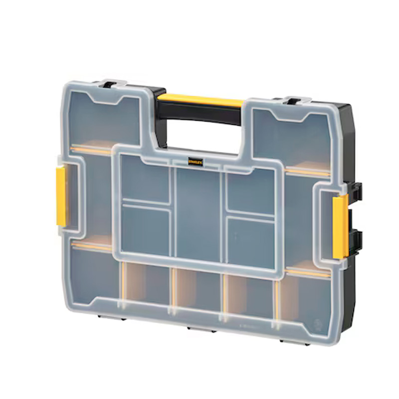Organizator STANLEY® SORTMASTER® JUNIOR 14 compartimente, 370x290x67 mm cu incuietori metalice