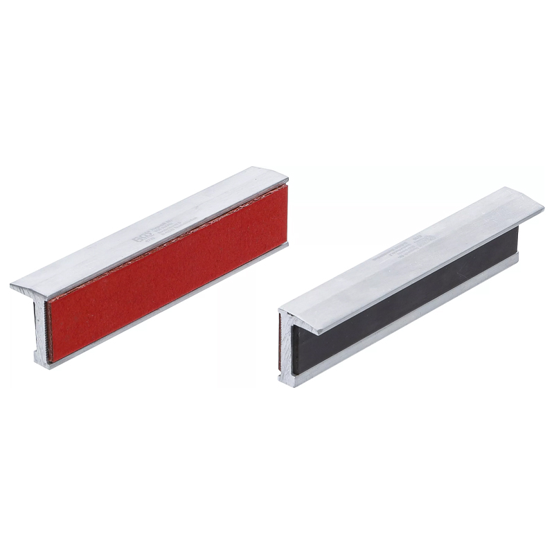 Bacuri protectie menghina 125mm, cu suprafata din plastic rosu, BGS