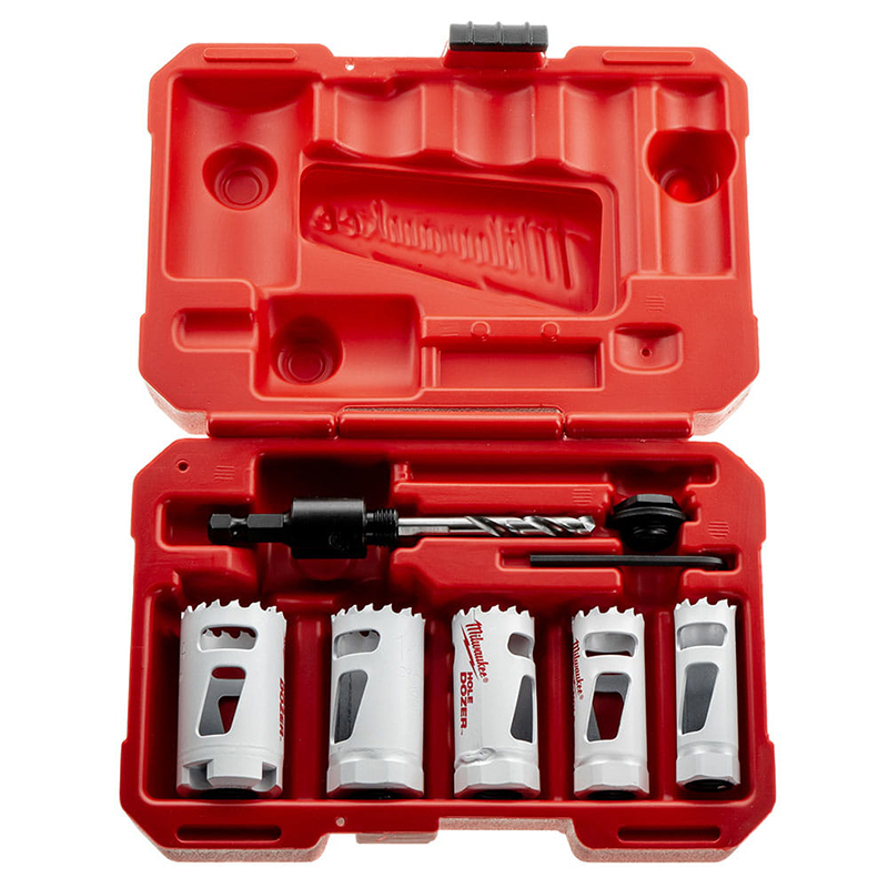 Set 5 carote si adaptoare (burghiu centrare), pentru lemn/gips carton