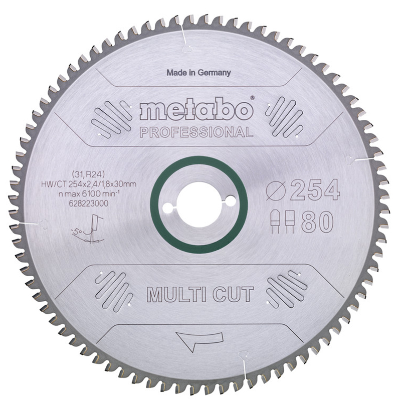 Disc pentru circular, 254 x 30 mm, 80 dinti, Multi Material
