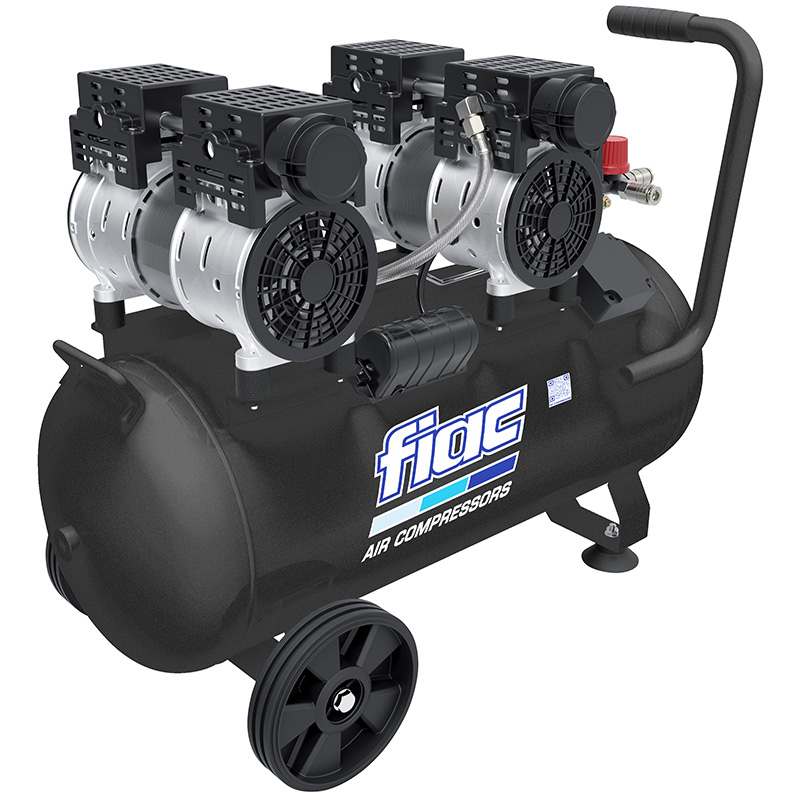 Compresor fara ulei, insonorizat, FIAC tip SUPERSILENT 50/2 DUPLEX BLACK