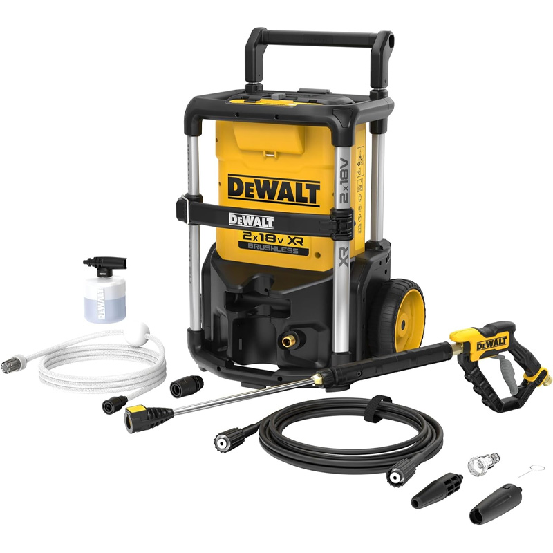 Aparat de spalat cu presiune si 2 acumulatori 18V XR Li-Ion, 110 bar, 4.5 l/min, motor fara perii, SOLO DeWalt tip DCMPW1600N-XJ