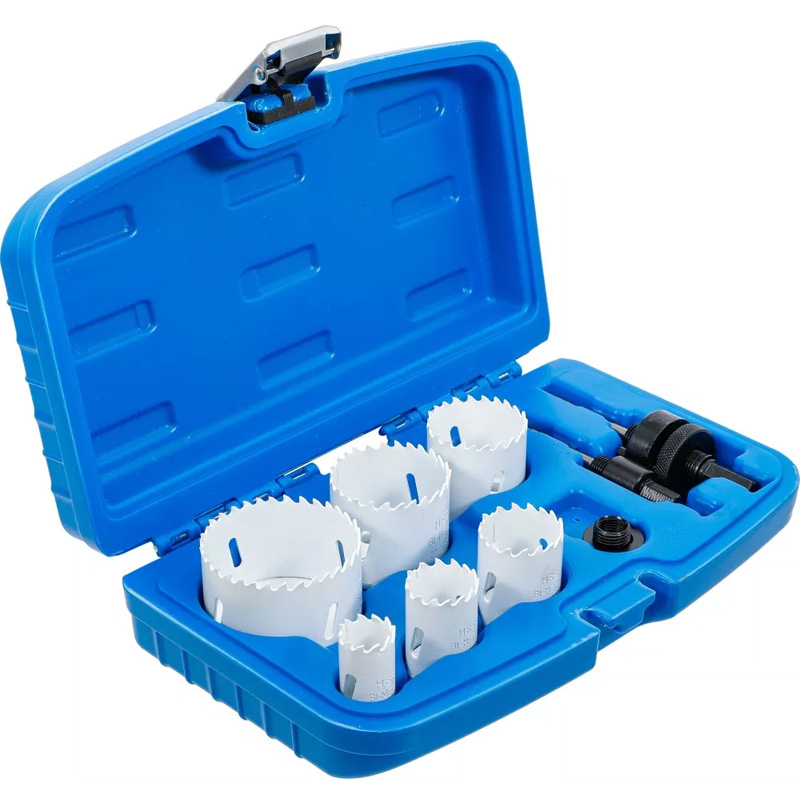 Set carote bimetal, Ø 22 - 65 mm, 8 piese, BGS