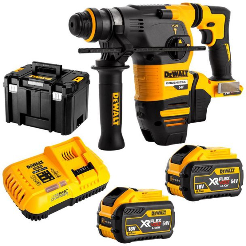 Ciocan rotopercutor cu 3 functii, 2 x 54V/3Ah XR FLEXVOLT, 3.5J, DeWalt, tip DCH333X2-QW