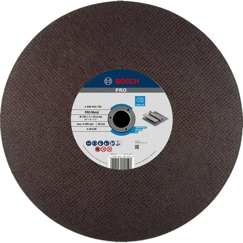 Disc abraziv pentru taiat/debitat otel, 355x25.4x3.1mm BOSCH