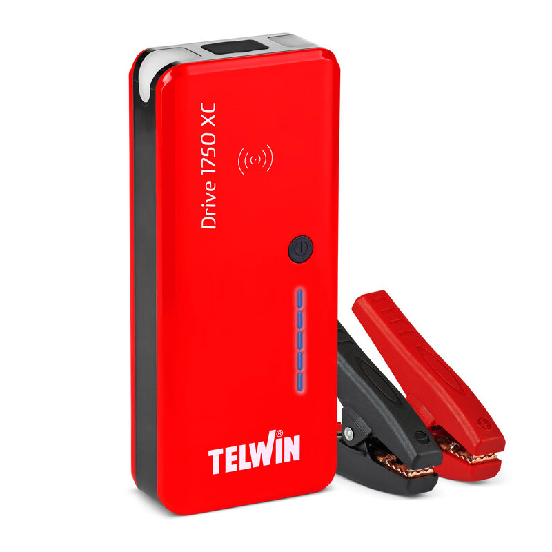 Robot de pornire portabil 12V Li-Po, USB-A + USB-C, multifunctional 4 modui, Telwin DRIVE 1750XC