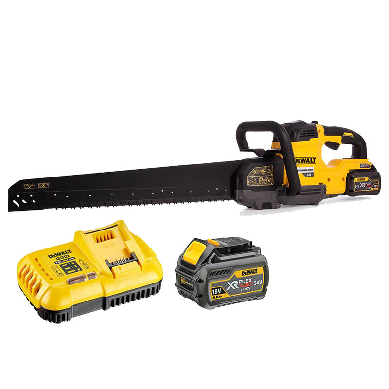 Fierastrau DeWALT alternativ (aligator) 54V XR FLEXVOLT, 2x6Ah, lama 430mm, tip DCS382N-XJ